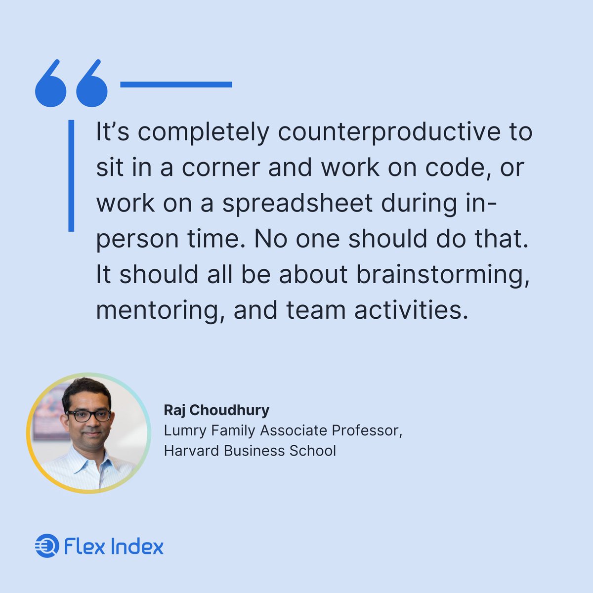 Are you bringing your teams together for the right reasons?

Discover insights from Raj Choudhury on optimizing in-person time for #remote teams &amp; strategies for planning effective meetings 👉 bit.ly/4eSVj4Z