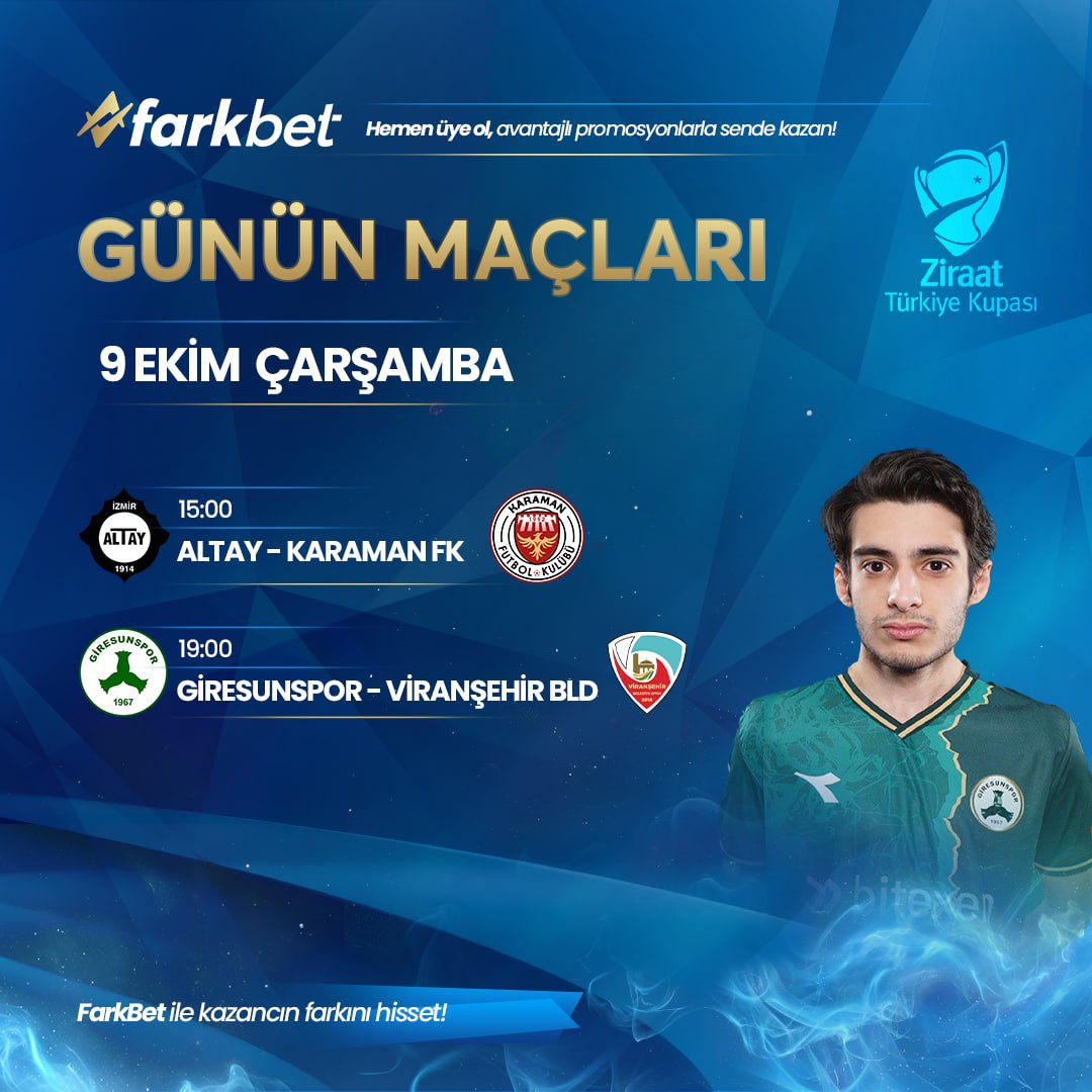📆 FARKBET'TE GÜNÜN FAVORİ MAÇLARI ⚠️

⏰ #FarkBet'in oyuncuları için en iyi maç seçkisi burada!

🤑 Bu maçlara #bahis yaparak yüksek oranlarla kazanç elde etme fırsatını kaçırmayın!

📱 BİO'DA BULUNAN LİNKE TIKLA FARKBETE ERİŞ