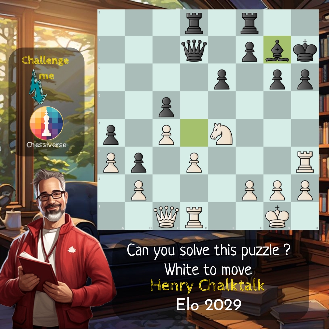 Chessiversegame's tweet image. Can You Solve This Chess Puzzle and Win the Game? 
The clock is ticking! ⏳ Can you spot the winning move and turn the game in your favor? 🏆
✨ Visit Chessiverse.com and start playing today! Become the chess master you’re meant to be! 🌟
#Chessiverse  #chesspuzzle