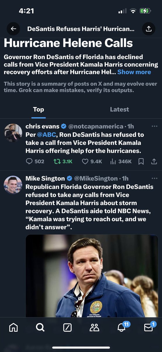 Cathy2NotToday's tweet photo. @GovRonDeSantis Petty child 

Grow up https://t.co/2kzDDy4Cz0