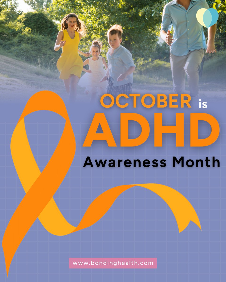 October is #ADHDAwarenessMonth! 🧡✨

At Bonding Health, we're committed to raising #ADHDAwareness and offering tools that empower #ADHD  #parenting. Together, we can foster understanding, reduce stigma, and support our children in every way they deserve. #ADHDAwarenessMonth2024