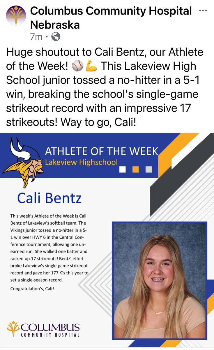 We know her! ❤️🥎❤️🫶
<a href="/calibentz/">cali bentz</a> <a href="/BentzDon/">Don Bentz</a>