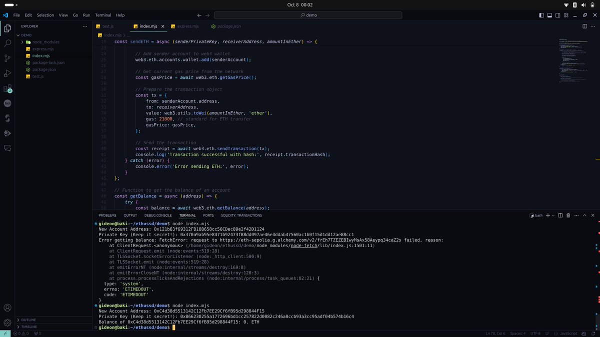 GideonDevRel's tweet image. Outside lecturing about Blockchain at the Uni this what I usually do. We're getting close to implementing the EthUSSD for Africa. Where one can receive, send Eth even in feature phones. With the help of @SantiagoDevRel @web3_js we'll be able to make it possible. Be on watch🧑💻