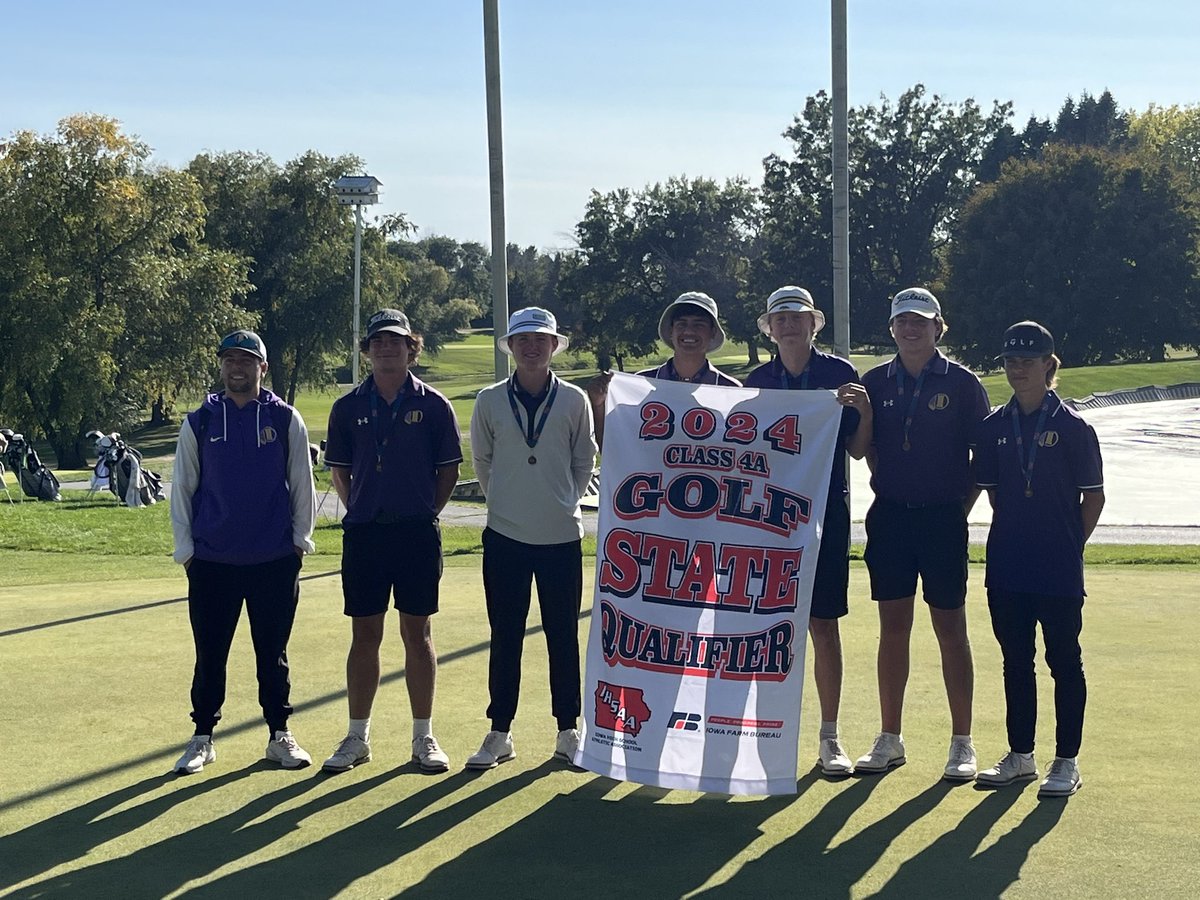 IHSboysgolf's tweet photo. TICKET PUNCHED! The Indianola Indians are headed to the 2024 State Tournament after a 3rd place finish at the 4A District Tournament! Congrats boys! https://t.co/AP1yXJf3lE