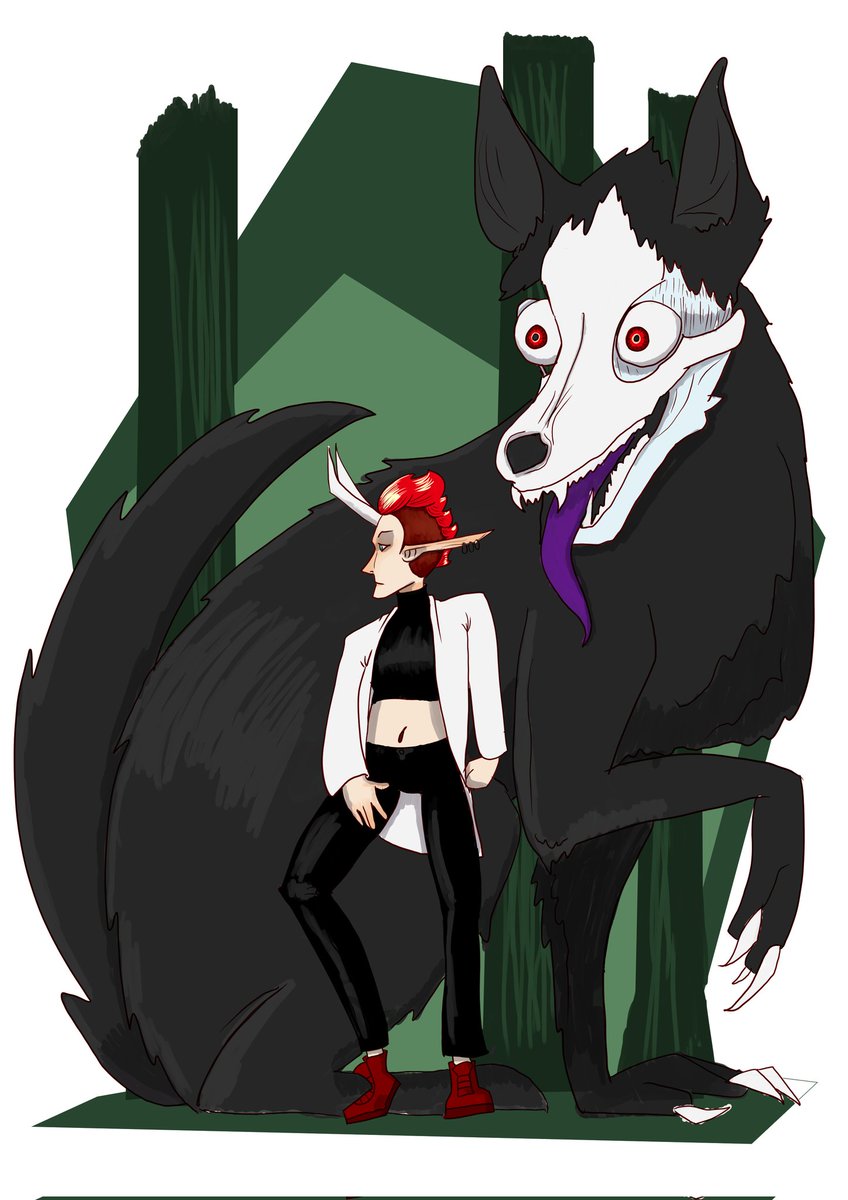 Working on art for my portfolio. Here's some cool Red Riding Hood art.