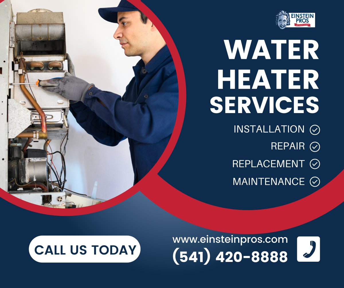 einsteinpros_'s tweet photo. Our plumbing experts handle a variety of water heating needs, from showers to sinks to laundry. Enjoy hot water throughout your home, anytime you need it. 💦

Book now for a special discount!
☎️(541) 420-8888
💻https://t.co/Hs3qqE0hW0

#centraloregon #oregon #bendoregon https://t.co/geqzPtCK58