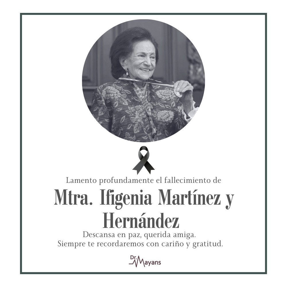 #QDEP Lamento mucho la partida de mi amiga Ifigenia Martínez, mi sincero abrazo a familiares y amigos.