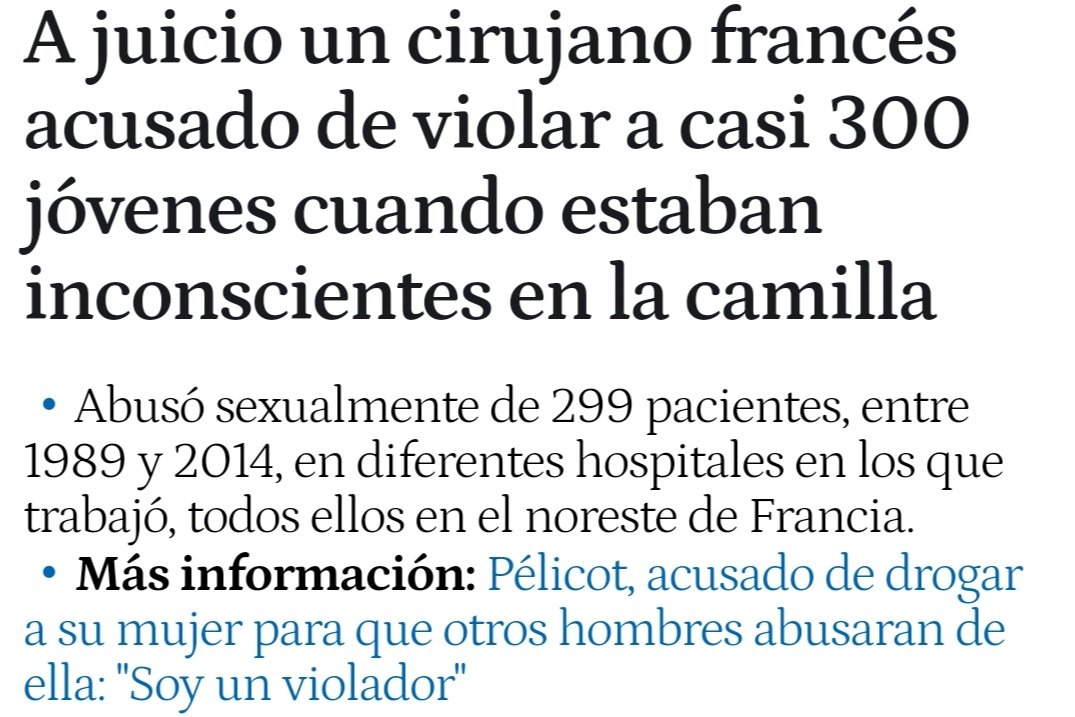 No todos los hombres pero siempre un hombre.