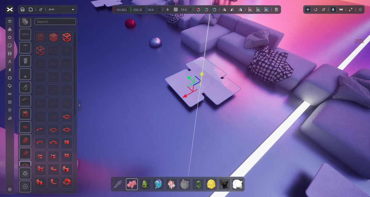 Moduluc's tweet photo. Precision meets creativity in EXPOCITI!

We've just rolled out a game-changing object transformation system:
- Intuitive gizmos
- Exact numerical input
- Smart Clone System (to populate the world fast!)
- smart snapping system across all 2D/3D assets

Building complex worlds is now faster and more accurate than ever. 
#3DDesign #EXPOCITI #MadeInEXPOCITI