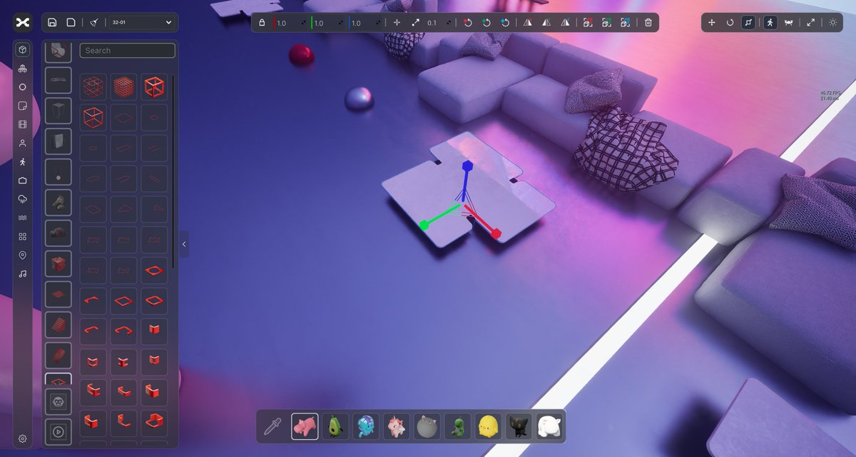 Moduluc's tweet photo. Precision meets creativity in EXPOCITI!

We've just rolled out a game-changing object transformation system:
- Intuitive gizmos
- Exact numerical input
- Smart Clone System (to populate the world fast!)
- smart snapping system across all 2D/3D assets

Building complex worlds is now faster and more accurate than ever. 
#3DDesign #EXPOCITI #MadeInEXPOCITI