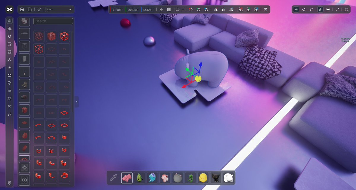 Moduluc's tweet photo. Precision meets creativity in EXPOCITI!

We've just rolled out a game-changing object transformation system:
- Intuitive gizmos
- Exact numerical input
- Smart Clone System (to populate the world fast!)
- smart snapping system across all 2D/3D assets

Building complex worlds is now faster and more accurate than ever. 
#3DDesign #EXPOCITI #MadeInEXPOCITI
