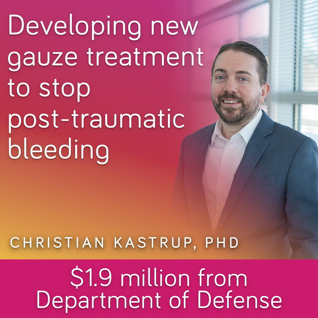 Versiti Blood Research Institute (@versitiresearch) on Twitter photo .<a href="/VersitiResearch/">Versiti Blood Research Institute</a>’s Christian Kastrup, PhD, received a grant from <a href="/DeptofDefense/">Department of Defense 🇺🇸</a> to develop a gauze to stop post-traumatic bleeding in extremely cold environments, where many medications freeze. #VersitiResearch .<a href="/VersitiResearch/">Versiti Blood Research Institute</a>’s Christian Kastrup, PhD, received a grant from <a href="/DeptofDefense/">Department of Defense 🇺🇸</a> to develop a gauze to stop post-traumatic bleeding in extremely cold environments, where many medications freeze. #VersitiResearch