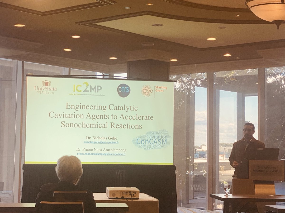 Dr. Prince Nana Amaniampong (@princeanana) on Twitter photo Dr Nicholas Golio, lead postdoc on WP 1 of Project ConCASM presenting his exciting results at the ongoing CSChE 2024 conference, Toronto! <a href="/ERC_Research/">European Research Council (ERC)</a> #ERCStG #SonoCatalysis Dr Nicholas Golio, lead postdoc on WP 1 of Project ConCASM presenting his exciting results at the ongoing CSChE 2024 conference, Toronto! <a href="/ERC_Research/">European Research Council (ERC)</a> #ERCStG #SonoCatalysis