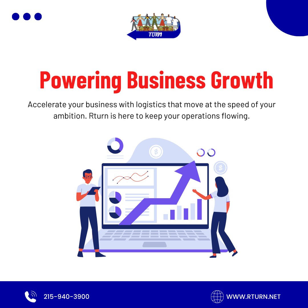 Power your business growth with Rturn! 🚀 Our logistics solutions are designed to keep your operations running smoothly, so you can focus on reaching new heights.

 #BusinessGrowth #LogisticsSolutions #SupplyChain #EfficientOperations #BusinessSuccess #RturnLogistics