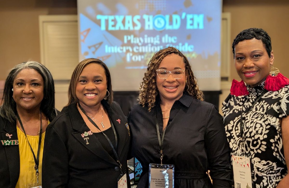 JMillsEducator's tweet photo. Just finished my first National Alternative Education Association presentation in Arizona! 🏜️ Our Texas Hold’em theme was a winning hand, highlighting the importance of strategy, risk, and teamwork in education. @SheldonISD @KaseAcademy #OneSheldon https://t.co/oImpeqPDEK
