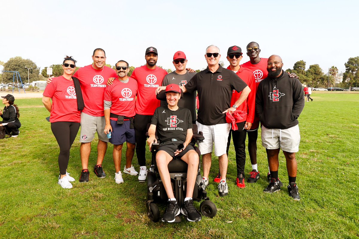 Reflecting on an incredible day at the ALS walk yesterday!❤️ Grateful for the fun times spent together while supporting an amazing cause and honoring Coach Mark Fisher! 
#AztecsFightingALS #SanDiegoCares #SDSUMBB #SDSUWBB #MESA #TeamCoachMark #ALS #ALSAssociation #WalktoDefeatALS