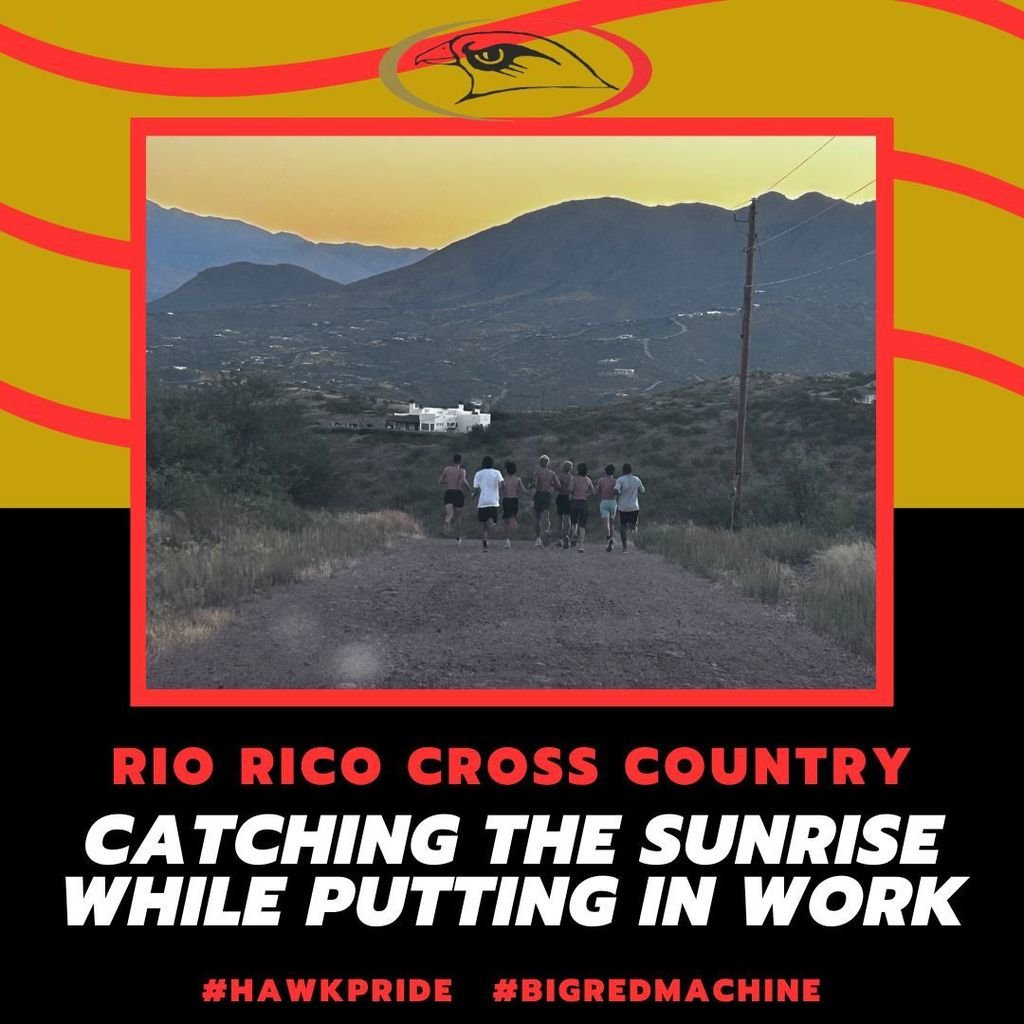 RRHS Cross Country catching the sunrise during practice.. 

#HawkPride #RRHS