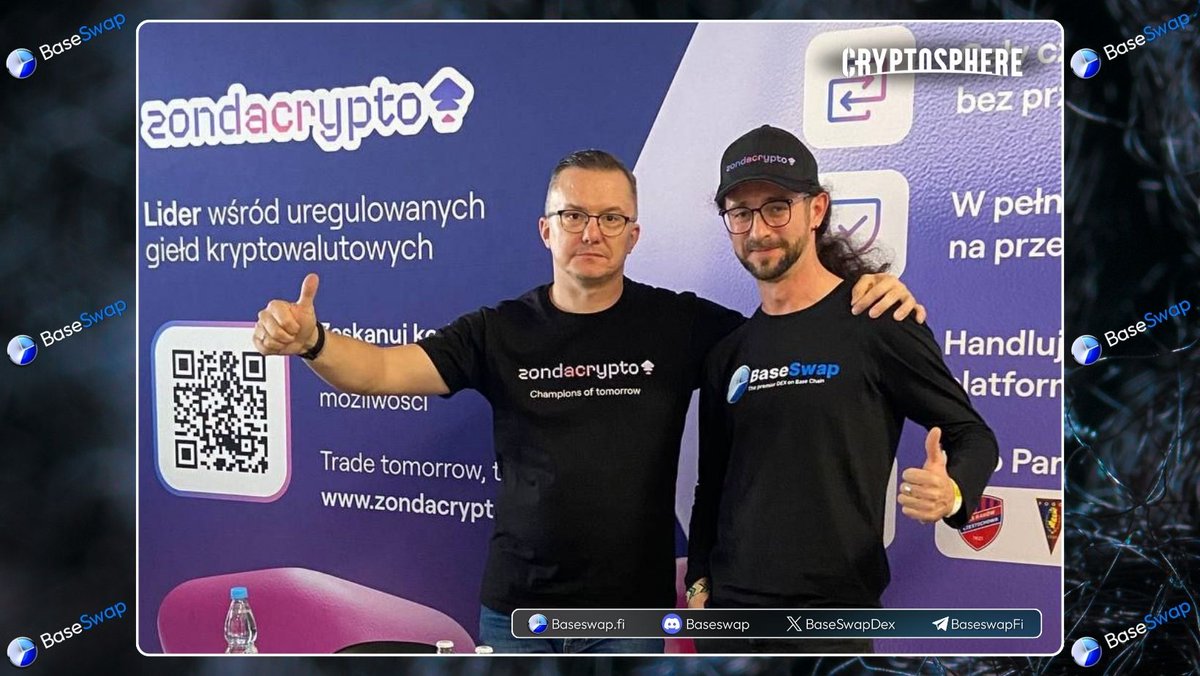 gogenjack's tweet photo. In addition to sharing insights about @BaseSwapDex, I made valuable connections to discuss potential collaborations with representatives from the main partner of #CryptoSphere, @zondacryptopl / @Flynchenberg, Europe's largest regulated cryptocurrency exchange with over 1.3M users. 🌍

I also networked with the amazing teams from @BitgetPL / @bitgetglobal - one of the world's leading crypto exchanges and web3 companies, @CoinExPolska / @coinexcom - a global crypto exchange simplifying crypto trading, and @KryptoEkipa - the largest organized crypto community in Poland.

Huge thanks to the organizers for such an incredible event packed with expert knowledge and cutting-edge crypto trends! 🙌

#BaseSwap #web3 #eventwithbitget #Ambassador