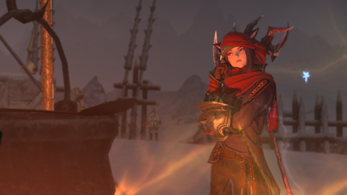 BaronAngle's tweet image. Kitty needed to wrap up warm for Coerthas.