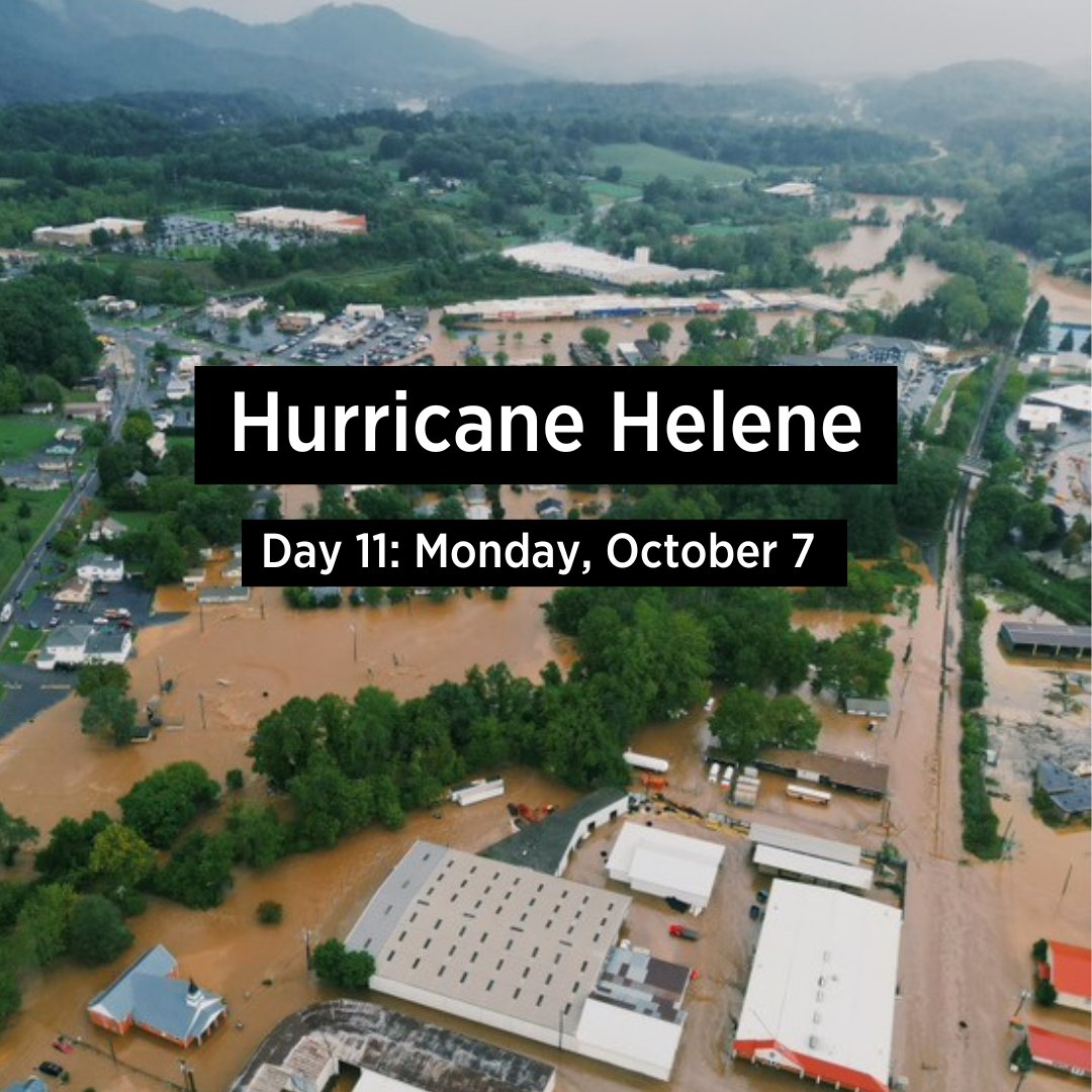 BlueRidgePublic's tweet photo. Hurricane Helene end-of-day update: Monday, October 7. https://t.co/Nge3JPZS4T