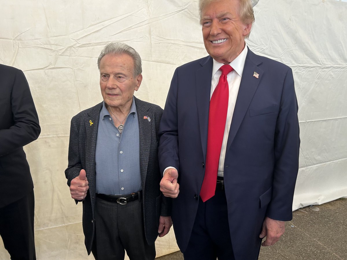 IHF_Heritage's tweet photo. Respect, hope, and unity! Holocaust survivor & IHF Honorary President Mr. Jerry Wartski meets President Trump at the Ohel, the Lubavitch Rebbe's gravesite. A powerful moment of resilience and faith. #TrumpVisit #Ohel #NeverForget https://t.co/BJoUIFNJC6