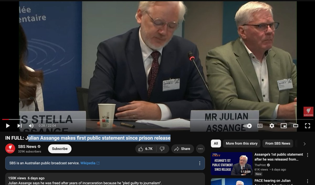 DefendXJustice's tweet photo. @SpartaJustice BREAKING NEWS: Julian Assange makes his first public statement after 14 years in prison. CIA Director Mike Pompeo orders the assassination of a Julian Assange for exposing the crimes of the United States Government. Full press conference linked below.
https://t.co/wQZdyCjomO https://t.co/iNDhNrtw2N