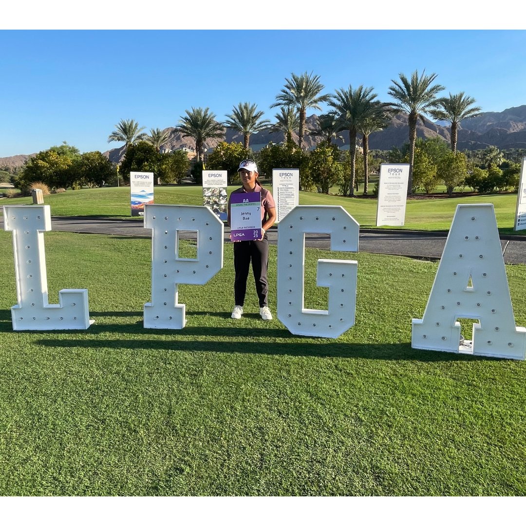 WSF congratulates pro golfer, Jenny Bae, on earning her LPGA Tour Card!  With one win and five top-10 finishes this season, Jenny finished 7th  overall in the Epson Tour's Race for the, image size:1080x1080