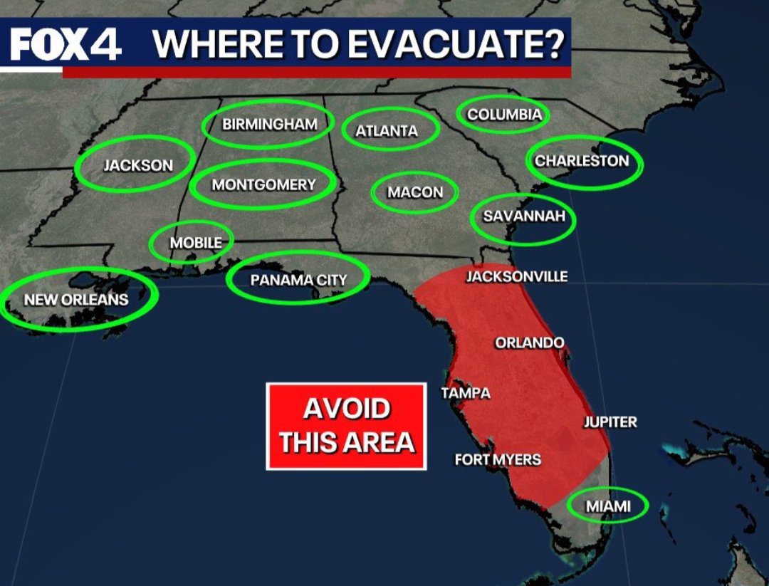 jakki_jax's tweet photo. I have never in all my life seen a news graphic like this.... Saying to avoid nearly the entire state of Florida. This is surreal. https://t.co/B7bSKeE3pU