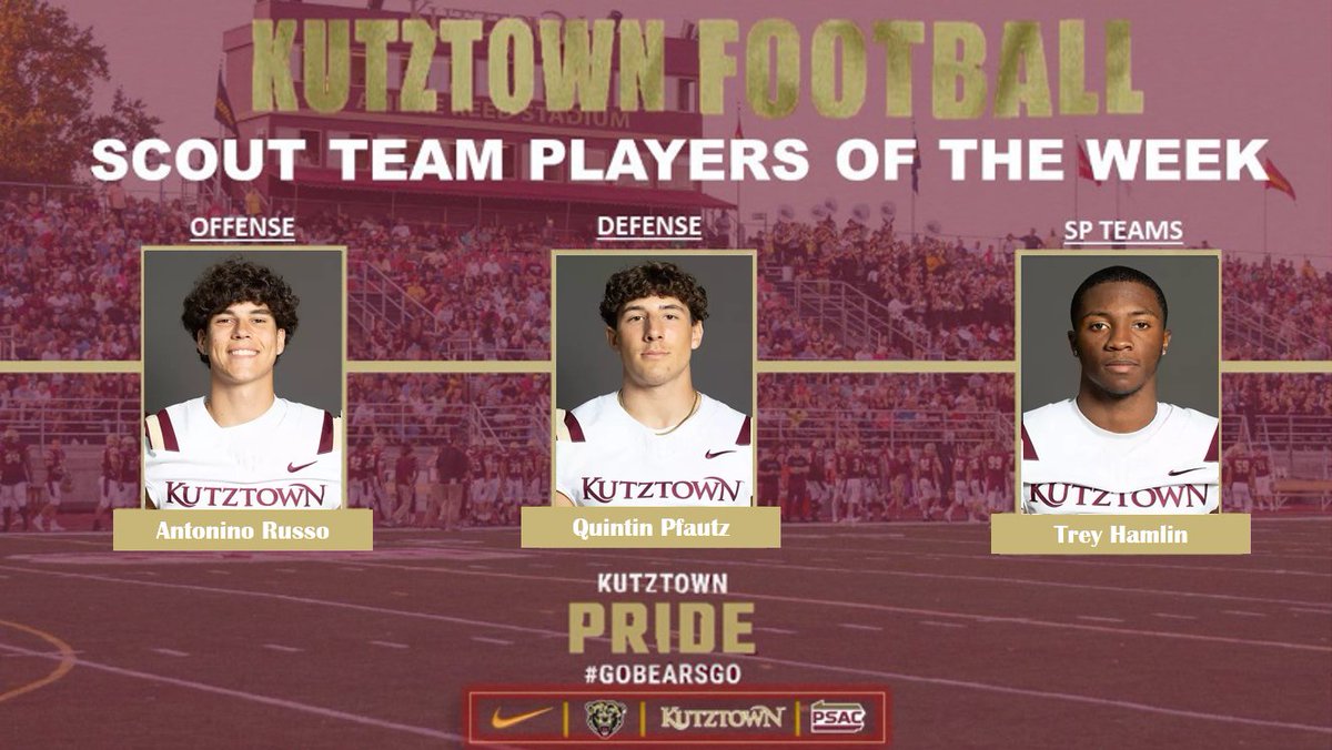 SCOUT TEAM PLAYER'S OF THE WEEK ‼️

#BearsEat #1-0