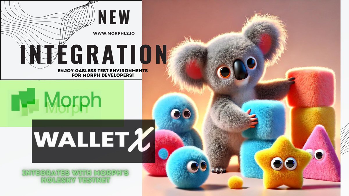 blanca7197's tweet image. 💥WalletX інтегрується з @MorphL2!💥
🐨Ми запустили тестові середовища без gas для розробників @MorphL2 ! Тепер ви можете зосередитися на тестуванні своїх dApps і не хвилюватися про faucet або нативні токени!

#Morph 
#GMorph