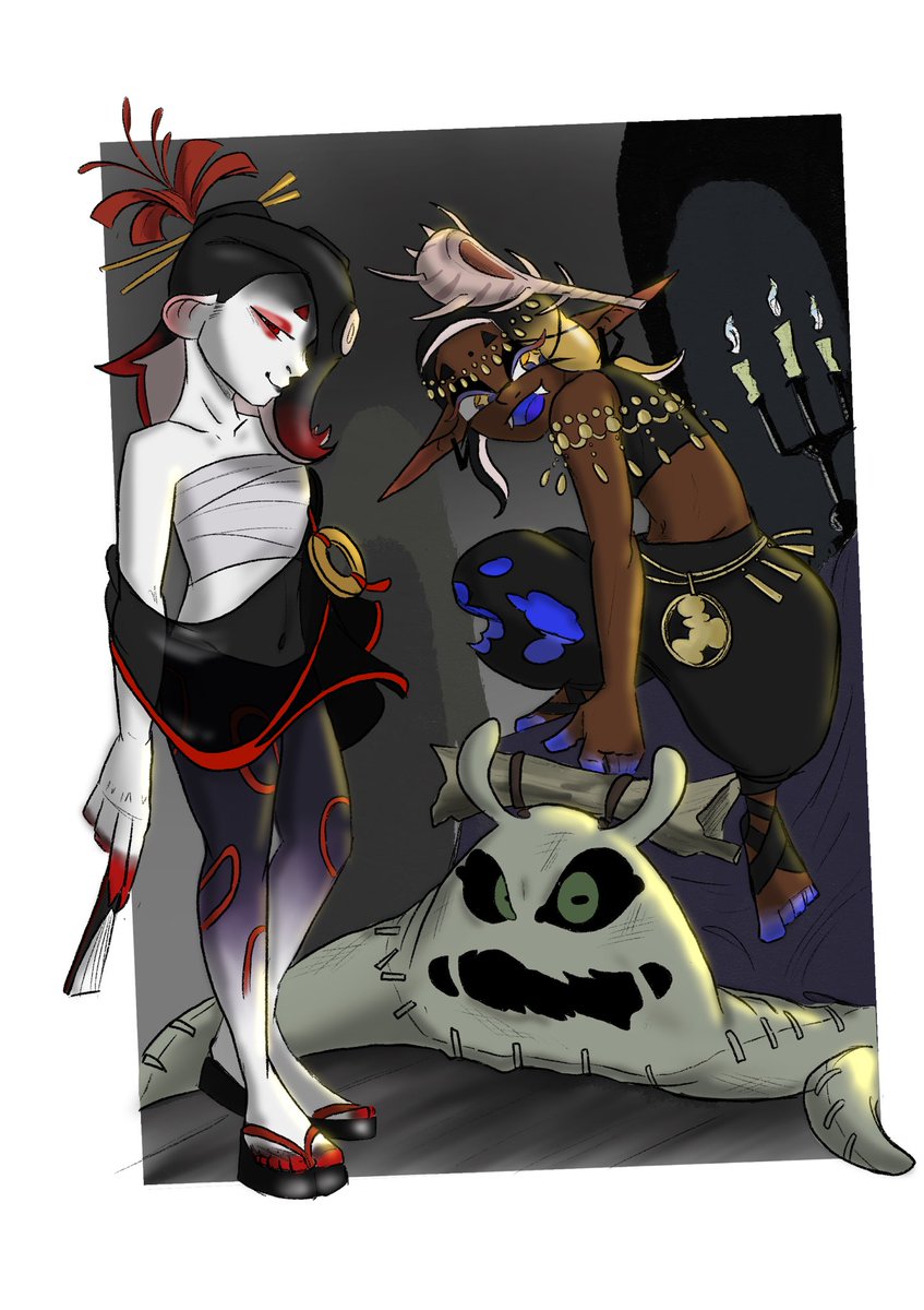 Sketch_Zee_'s tweet photo. Next splatfest art redraw: zombie vs skeleton vs ghost aka cuntoween https://t.co/ogHT5w9v1A