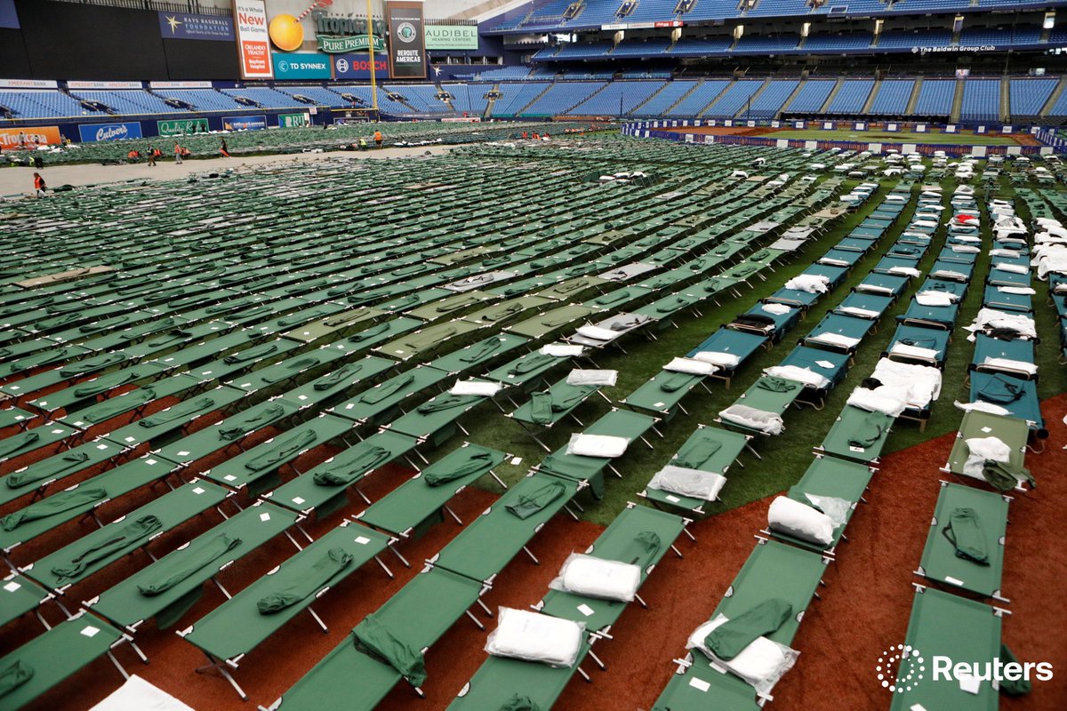 corinne_perkins (@corinne_perkins) on Twitter photo Correcting from earlier post: Tropicana Field is set up as a staging site for workers and operations before the arrival of Hurricane Milton, in St. Petersburg, Florida. Photo by <a href="/OctavioJones/">Octavio Jones</a> Correcting from earlier post: Tropicana Field is set up as a staging site for workers and operations before the arrival of Hurricane Milton, in St. Petersburg, Florida. Photo by <a href="/OctavioJones/">Octavio Jones</a>