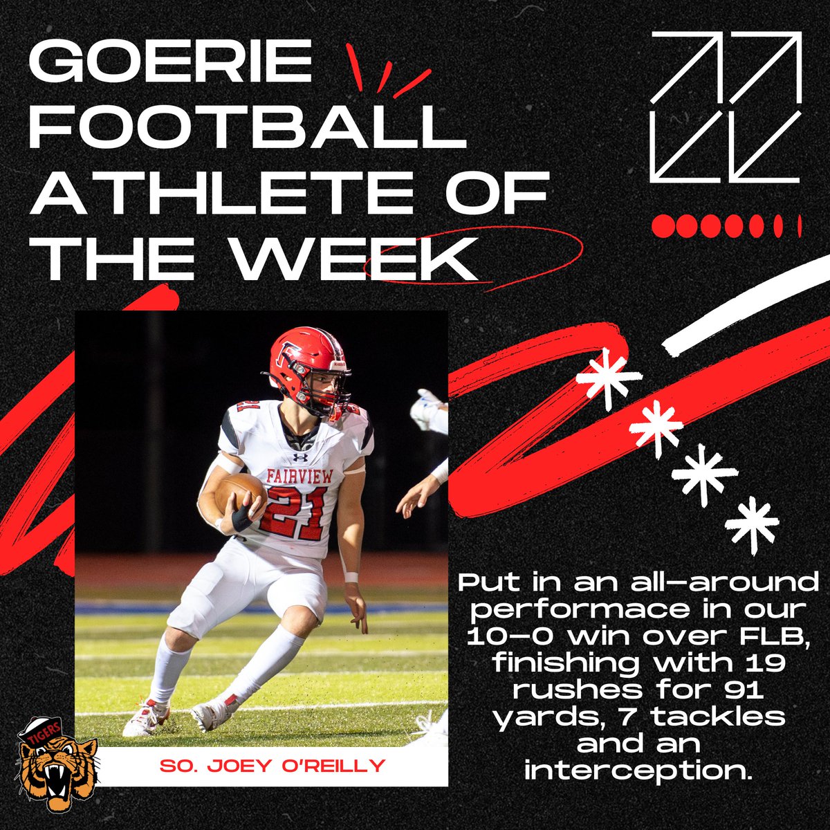 Joey was part of a huge performance for us on Friday night during our 10-0 win over Fort LeBoeuf, and now he is up for GoErie Football Athlete of the Week! To vote, click on the following link ➡️ goerie.com/story/sports/h…