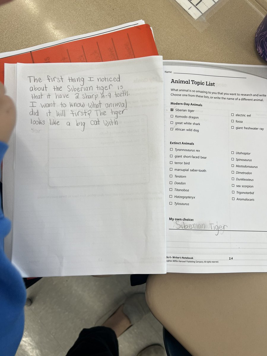Choosing just one apex predator is tough! Pre-writing in action 📝