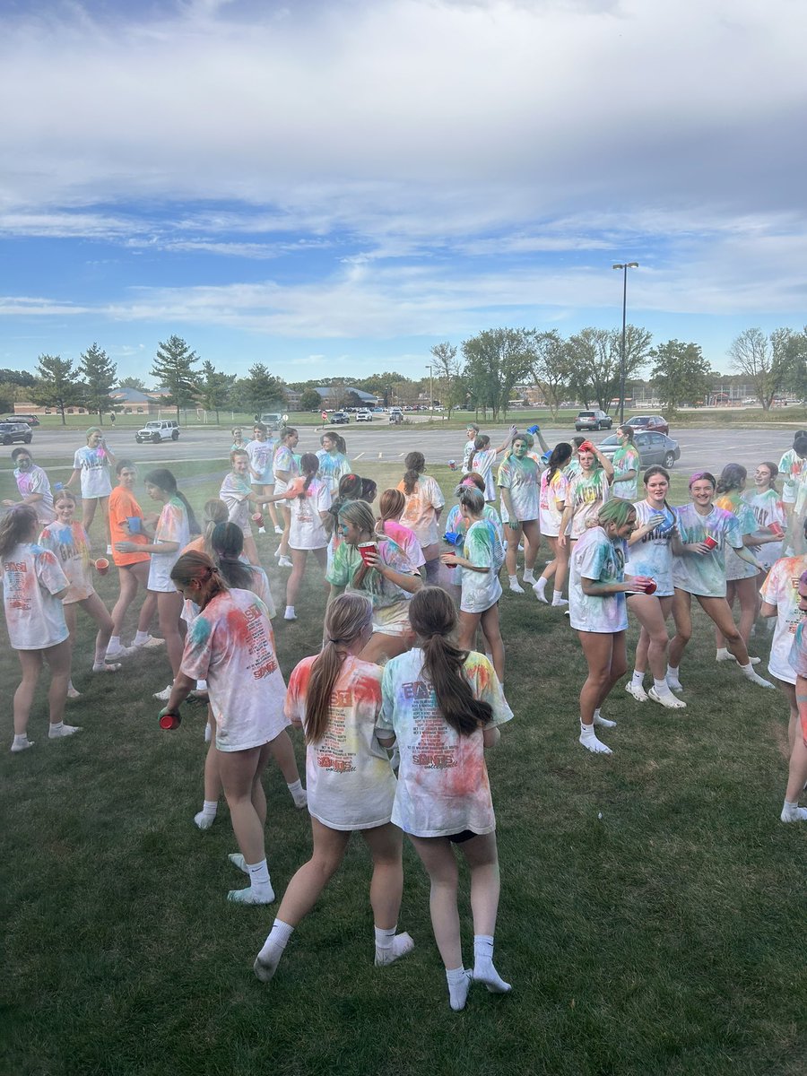 Volleyball is brighter with a little color! 

#saintsareone