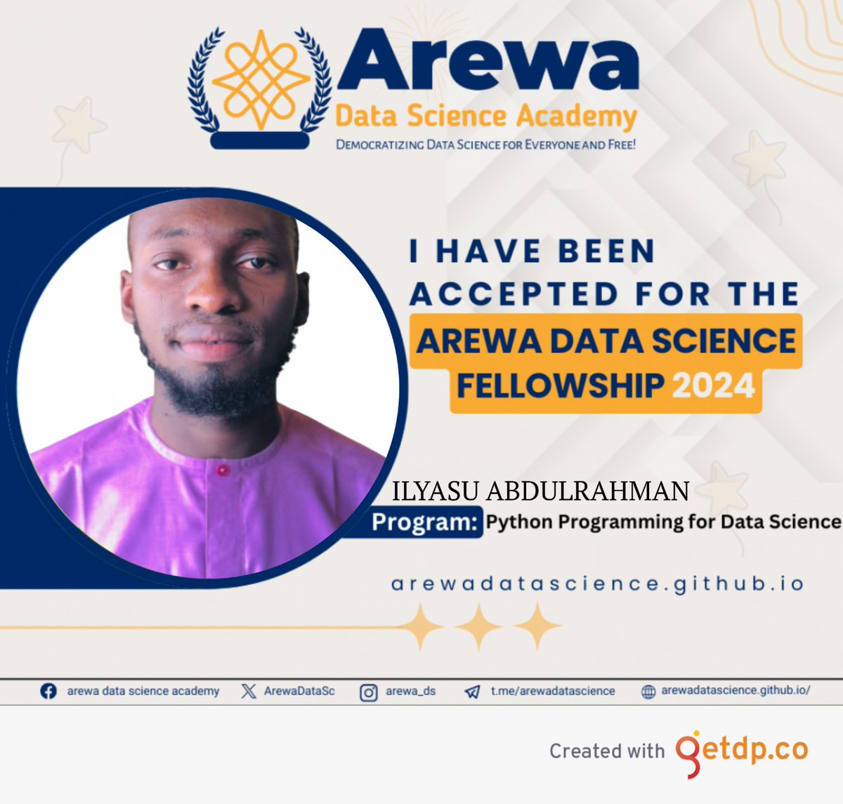 Thank you very much for this opportunity 
<a href="/Arewadatahub/">Arewa Data Hub</a> 
<a href="/GoogleResearch/">Google Research</a> 
<a href="/TensorFlow/">TensorFlow</a>
<a href="/DataCamp/">DataCamp</a>