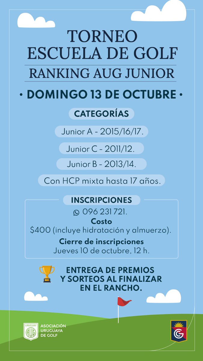 Próxima fecha del Ranking AUG #junior 👇