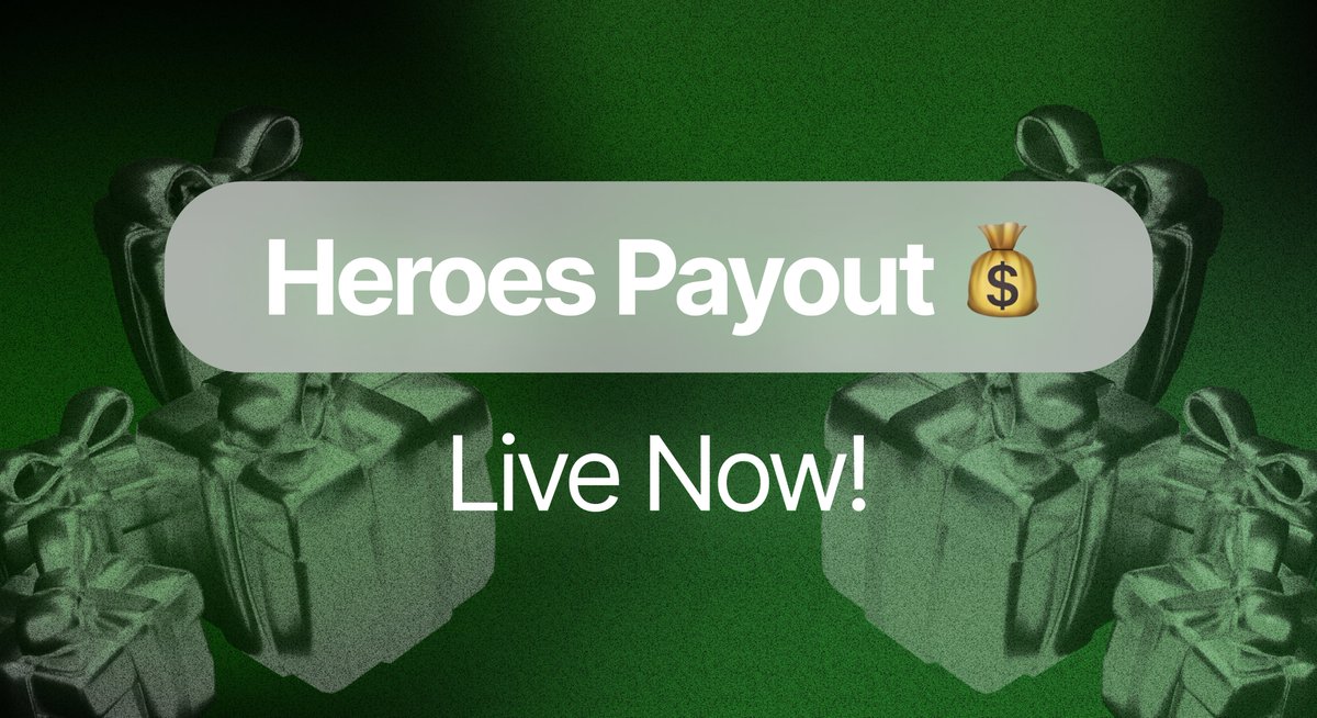 fantasy_top_'s tweet image. The Heroes Payout is now live! 💰

Claim your rewards today!

⚡️ Over 133 ETH, 🟡 GOLD, and your very own 🦄 Soulbound Legendary card are waiting for you.

This distribution also includes several exciting updates, making Fantasy even more valuable for X creators.

Heroes are…