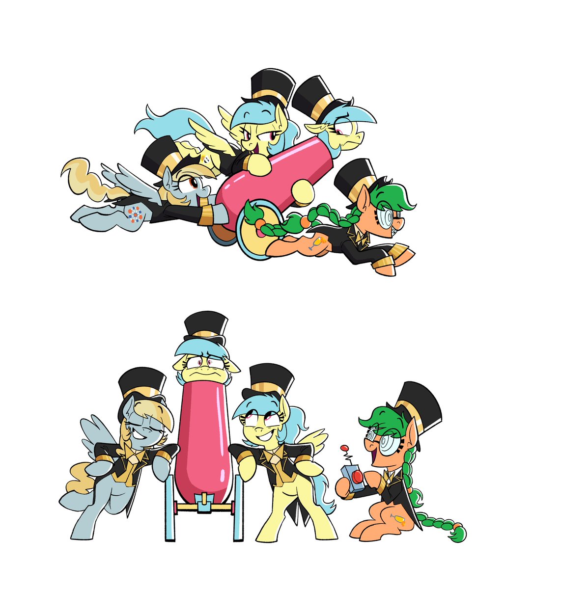 RealAnonTheAnon's tweet image. Here's a bunch of the assets i've designed for the opening ceremony of this year's #MareFair.
It's been an honor being part of it!