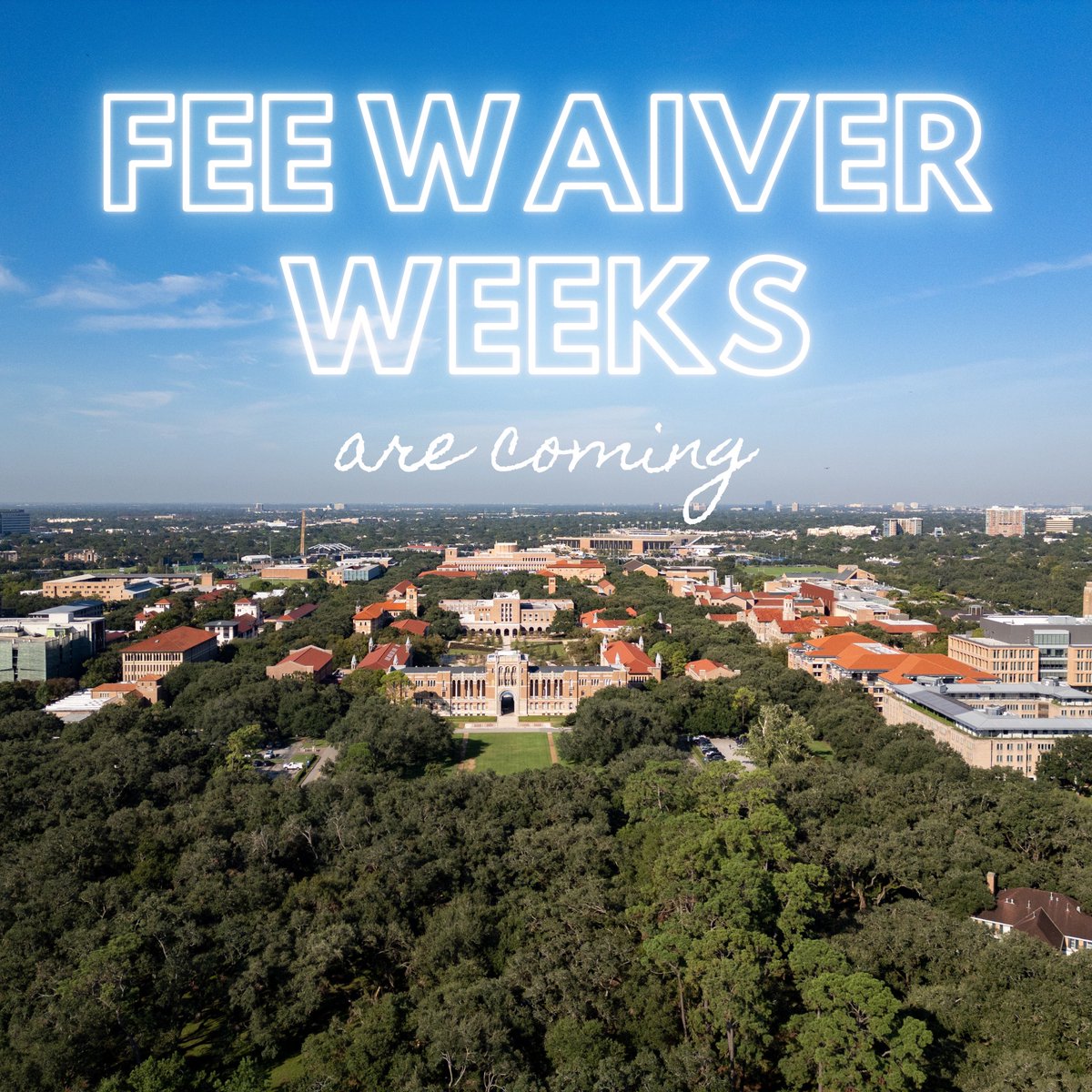 Fee Waiver Weeks are just around the corner—don't "waive" goodbye to this opportunity! Make sure to check the requirements and deadlines on our website: ow.ly/EvVS50TGhrM