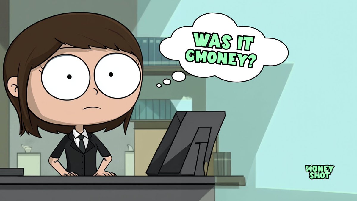 When the boss starts playing t.me/themoneyshotbot and asks you to say GMoney instead! 

👉📱 GM Web3. Only to those who says it back, obviously!