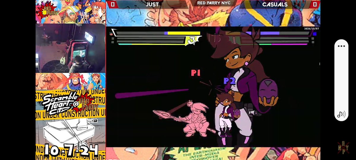 Streaming some Scramble Heart City!
twitch.tv/redparrynyc 

<a href="/ScrambleHeartC/">Scramble Heart City</a> is the new 3v3 tag fighter from the makers of <a href="/ToughLoveArena/">Tough Love Arena</a> 

Tournament at 8pm EST

#scrambleheartcity #toughlovearena #fightinggames