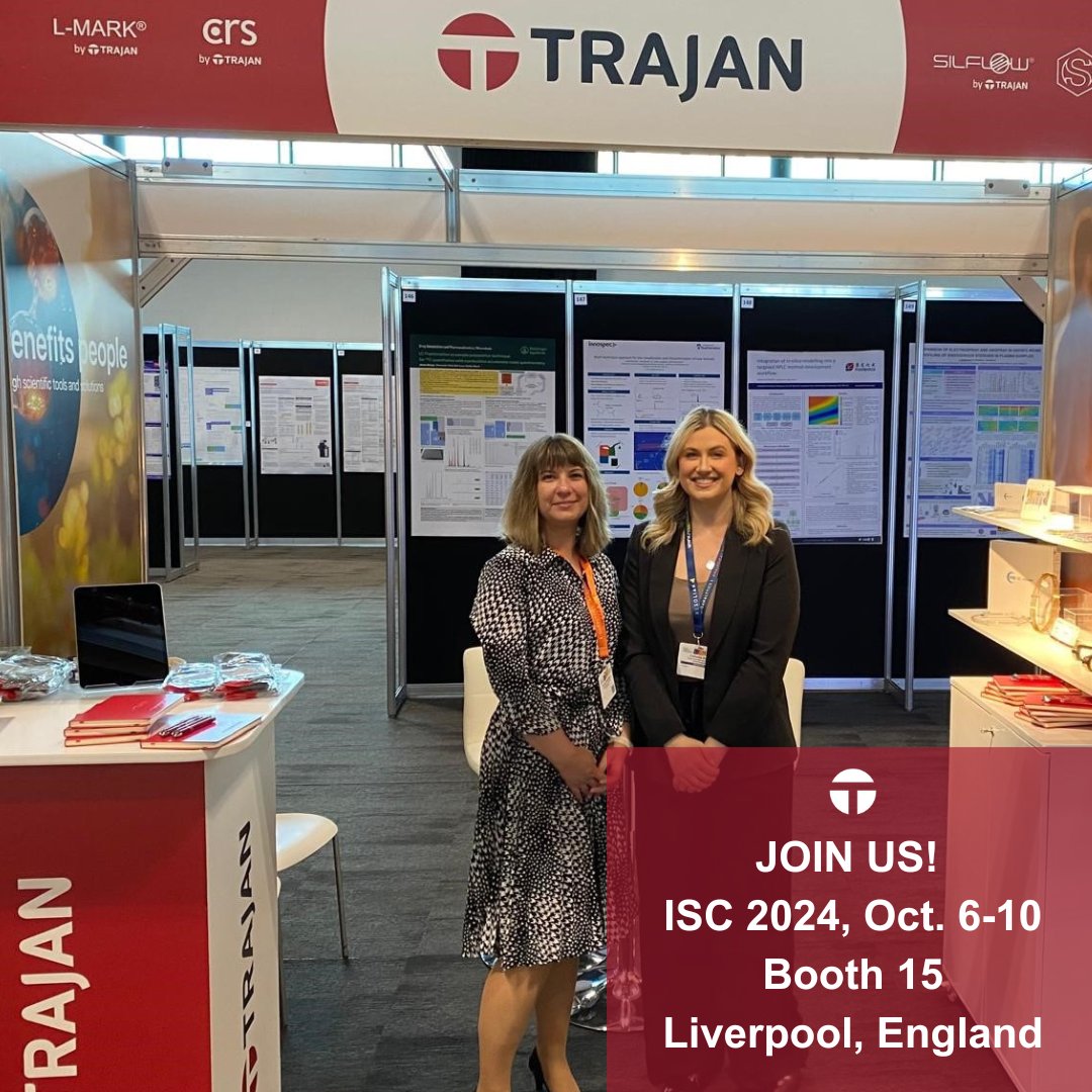 Join <a href="/trajanscimed/">Trajan</a> at #ISC2024 in Booth 15 at the Convention &amp; Exhibition Centre in Liverpool, UK, 6-10 OCT -- the oldest #event on #chromatography &amp; #separationscience. #Trajan's analytical components &amp; consumables support many applications. Register: isc2024.org