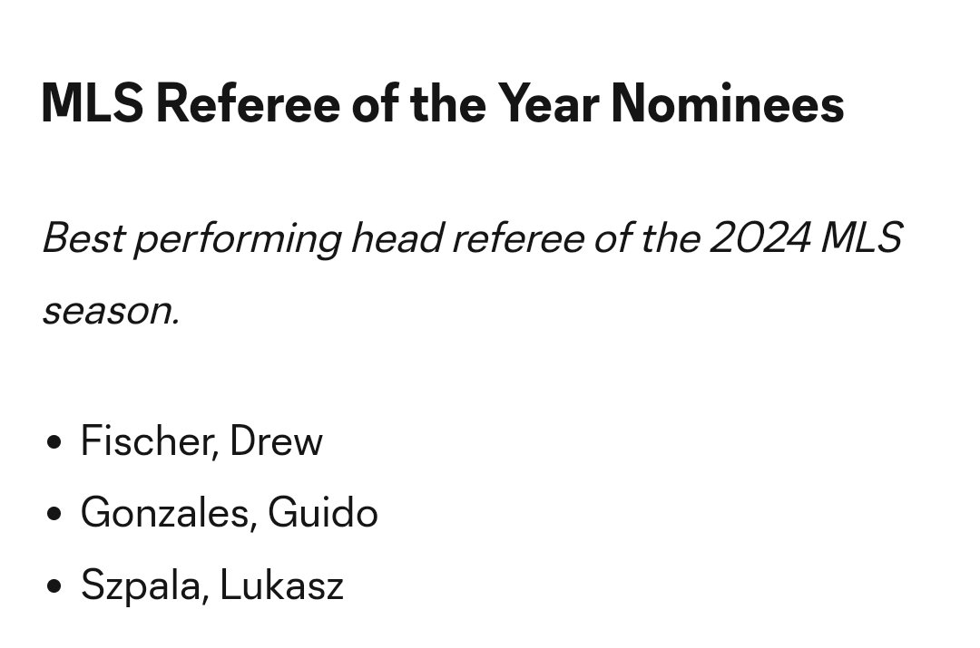 You mean, the guy who didn't call studs to the thigh and, in fact, gave the free kick to the guy who committed the foul is up for Referee of the Year? HAHAHAHAHAHAHAHAHAHAHAHAHAHAHAHAHAHA