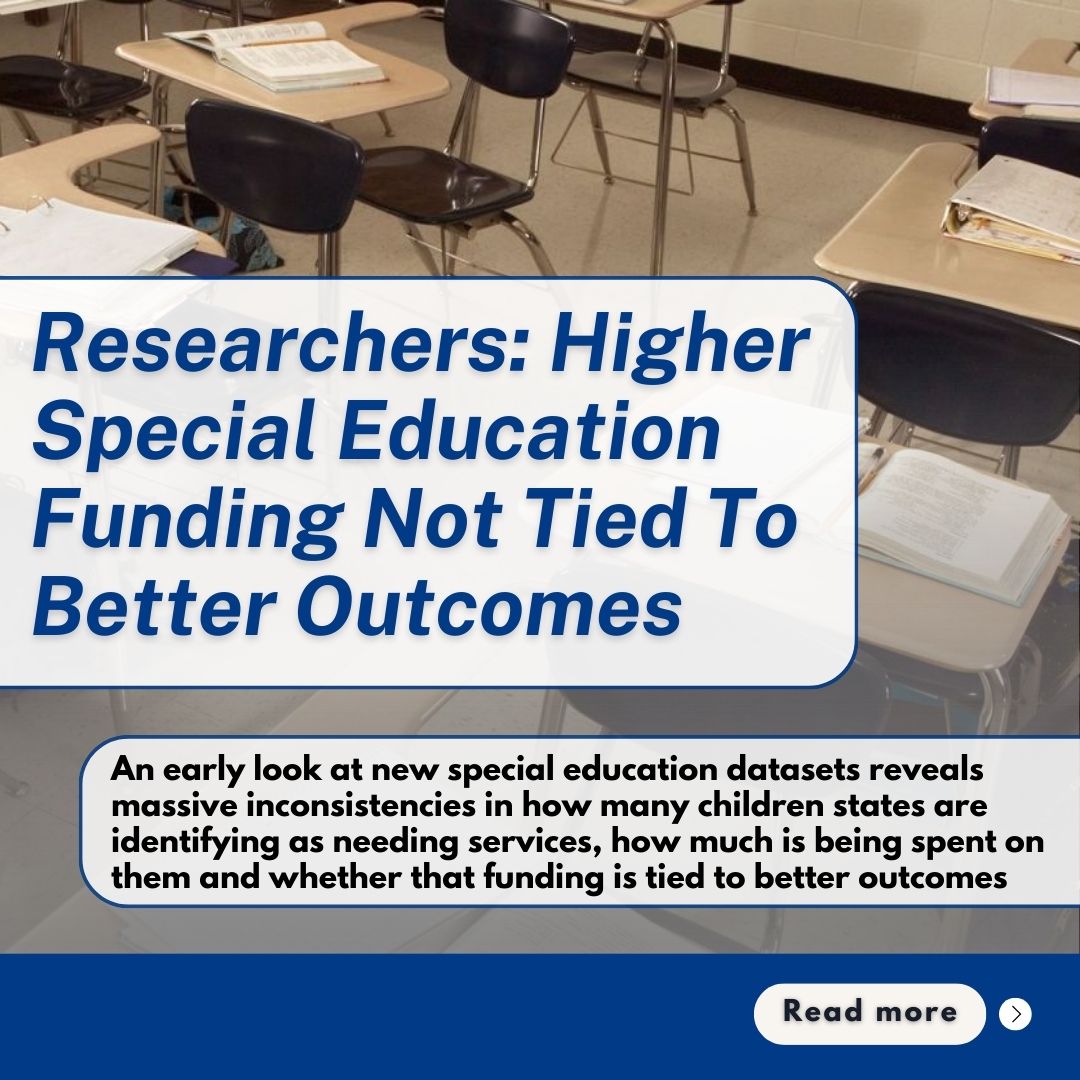 Higher special ed spending ≠ better outcomes. New research shows literacy instruction may be more critical to success. What’s the best way to support students with disabilities? #SpecialEducation #EdPolicy #EducationResearch.

Read More - disabilityscoop.com/2024/08/12/res…