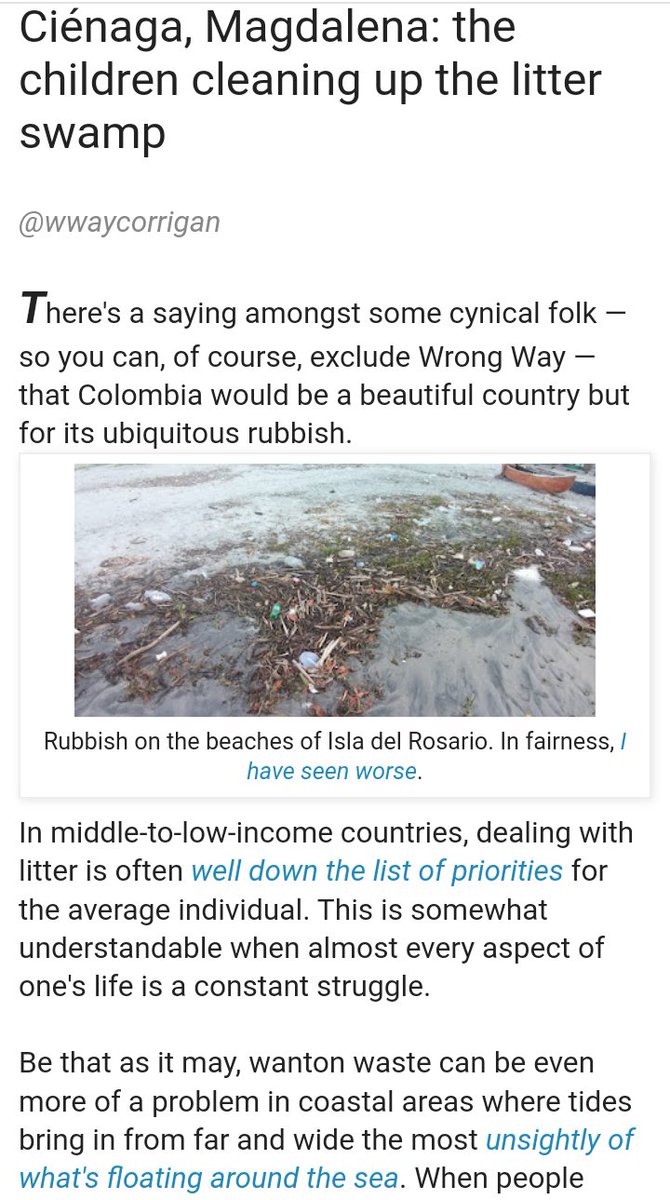 wwaycorrigan's tweet photo. If even the costeños can make an effort, then there's no excuse for the rest of Colombia! 

✍️ Published #OnThisDay 2021 ⤵️

https://t.co/nAJ2kDv2Y7

#cleanathon #CleanUp #litter #waste #Ciénaga #Magdalena #Colombia https://t.co/qBaOKHHNnr