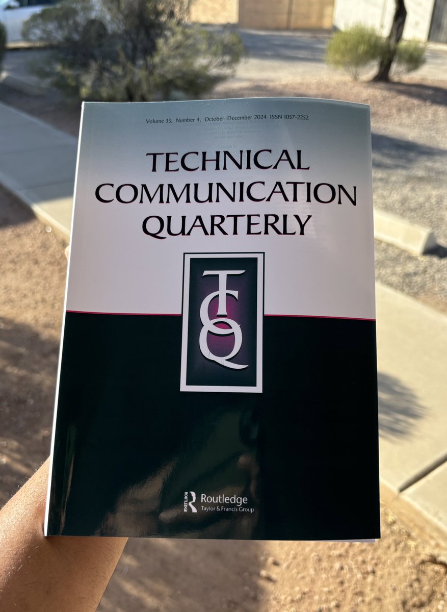 Always feels so cool and retro when I receive the latest issue of Technical Communication Quarterly in the mail. Thank you <a href="/ATTWorg/">ATTW</a>! :)