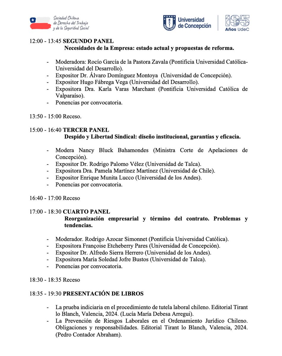 alvardominguez's tweet photo. Tenemos programa! Convocatoria abierta para ponencias libres. Nos vemos en Concepción el 14 y 15 noviembre de 2024! https://t.co/Cimk3MIjdm
