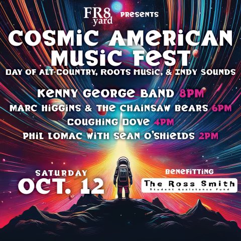 This Saturday the pleasure is all ours to return to @fr8yard for Cosmic American Fest. We’ll play a set of country leaning cover tunes &amp; a set of KGB tunes. Music starts at 2pm, KGB hits at 8pm on 10/12/24!