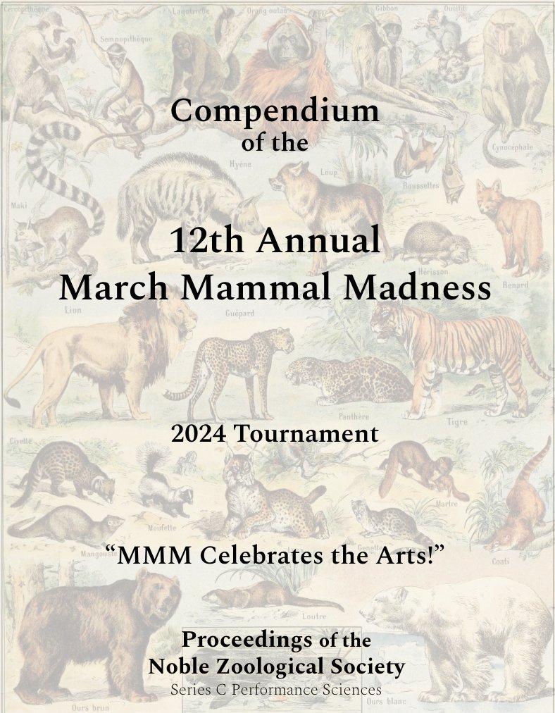 Mammals_Suck's tweet image. Announcing the 2024 March Mammal Madness Compendium! Volume 3 is 225+ pages!

Relive the drama, revisit the citations, &amp;amp; check out 20+ pages collage of educator, learner, &amp;amp; player art.

Download a FREE pdf from the ASU Library KEEP Collection:  keep.lib.asu.edu/items/197060